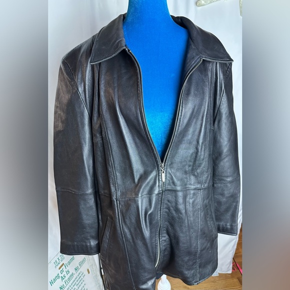 Pelle Studio Genuine Leather Coat With Zipper and Pockets Plus Size 2X - Picture 4 of 10